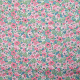 Coton liberty ® Dahlia Dream rose et bleu au mètre