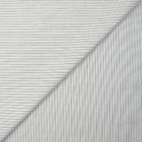 Coton tissé-teint rayé Mario noir et gris fond blanc