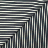 Coton tissé-teint Rudy rayé 3 mm blanc fond bleu nuit