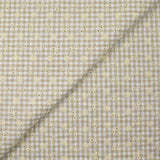 Coton Vichy brodé fond grège
