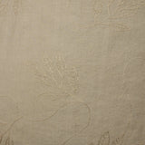 Crêpe viscose Lily brodé feuillage beige