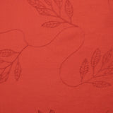 Crêpe viscose Lily brodé feuillage rouge