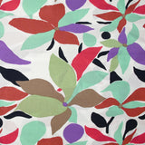 Crépon de viscose imprimé palette florale fond blanc