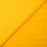 Crépon viscose rayé lurex doré fond mangue
