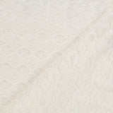 Dentelle polyester losange satiné blanc