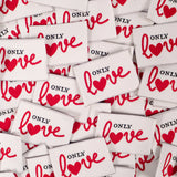 Étiquettes tissées "Only love" - x5