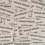 Étiquettes tissées  "Voyage" x 5