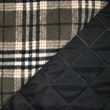Flanelle matelassée à carreaux Carolina gris vert