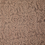 Guipure polyester bouclette beige rosé