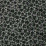 Jacquard de laine mélangée animal sauvage noir et blanc