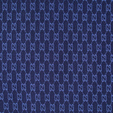 Jean's jacquard polyviscose médaillon fond marine