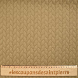 Matelassé Jersey Braids Camel Fondo