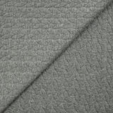 Jersey matelassé tresses fond gris chiné