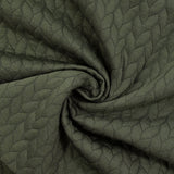 Matelassé Matelassé trenzas de fondo verde militar
