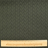 Matelassé Matelassé trenzas de fondo verde militar