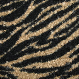 Lainage bouclette tigre beige et noir