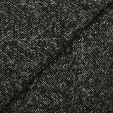 Laine mélangée bouclettes chevrons 85mm noir et écru