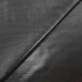 Lamé de polyester rayé argent fond noir