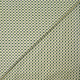 Maille de viscose fine imprimée losange bleu fond écru