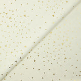 Maille fantaisie imprimée triangle doré fond blanc cassé