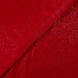 Maille fine Lurex argent fond rouge foncé