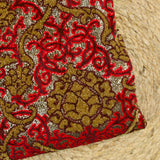 Maille lurex Versailles rouge fond doré