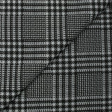 Maille Milano imprimée prince-de-galles gris fond noir