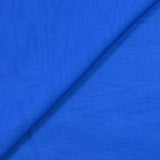 Mousseline de 100% soie bleu roi