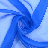 Mousseline de 100% soie bleu roi