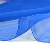 Mousseline de 100% soie bleu roi