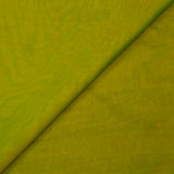 Mousseline 100% soie unie jaune olive changeant vert