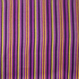 Mousseline crinkle 100% soie imprimée rayure violet et jaune