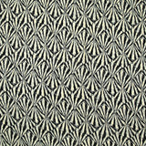 Mousseline crinkle imprimée irisée cerf-volant noir et écru