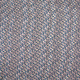 Mousseline imprimée bande satin oeil bleu fond vieux rose