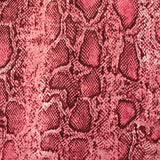 Mousseline imprimée reptile vieux rose