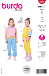 Patron Burda kids n°9184 : T-shirt