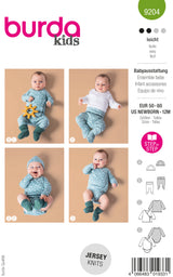 Patron Burda kids n°9204 : Ensemble bébé