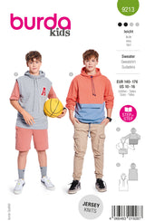 Patron Burda kids n°9213 : Sweatshirt
