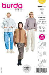 Patron Burda n°5590 : Pull & Veste