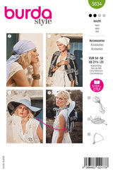 Patron Burda n°5634 : Accessoires Couvre-chef