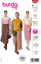 Patron Burda n°5650 : Sweat