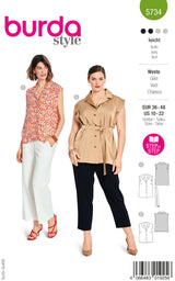 Patron Burda n°5734 : Gilet