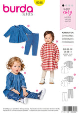 Patron Burda n°9348: Blouse et pantalon bébé