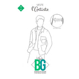 Patron de couture Homme : Veste l'Artiste