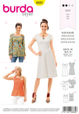 Patron N°6685 Burda : Robe et top taille haute