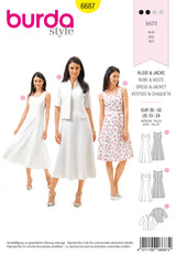 Patron N°6687 Burda : Robe féminine