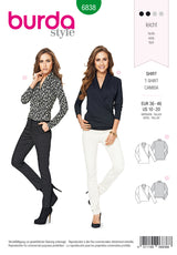 Patron n°6838 : T-shirt manches longues effet drapé