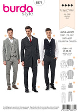Patron n°6871 : Costume et Veste pour homme