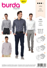 Patron n°6874 : Chemise pour homme avec variantes de col