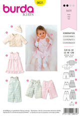Patron n°9831 : Ensemble bébé fille